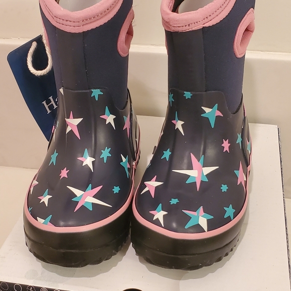 Hatley Twinkle Stars All Weather Boot Size 6 Toddler Kid Blue New - Picture 2 of 5